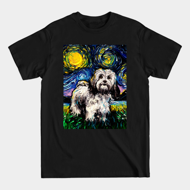 Lhasa Apso Night Lhasa Apso TShirt sold by Neille SmallScale